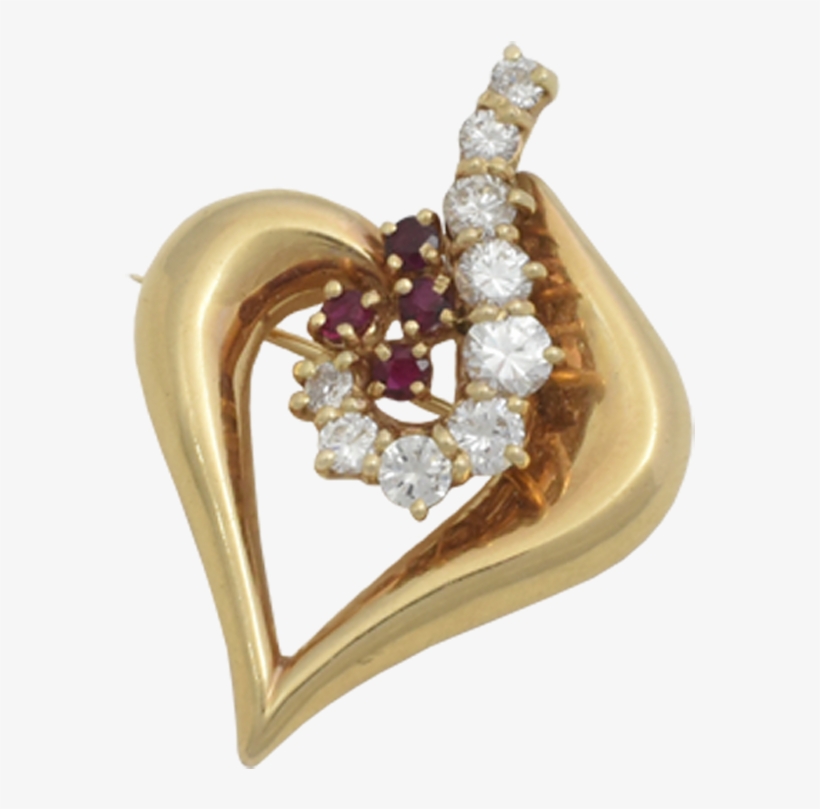 Gold, Diamond And Ruby Heart - Heart, transparent png