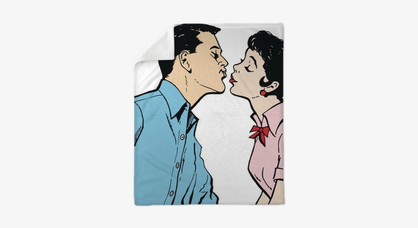 Pareja De Enamorados Besandose Plush Blanket • Pixers® - Couple Illustration, transparent png