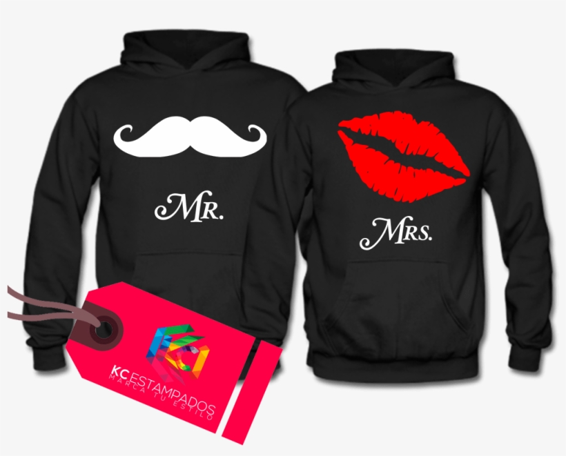 Polerones De Enamorados “señorita & Caballero” - Sweatshirt, transparent png