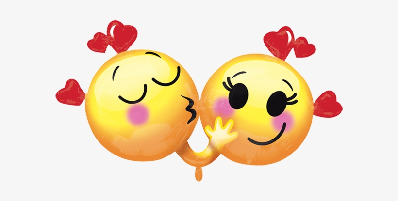 Emoticones Enamorados 28 Pulgadas Globo Metálico - Emoji Birthday Love, transparent png