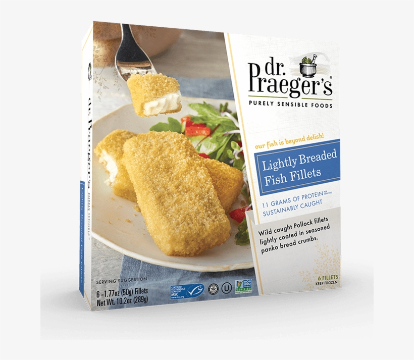 Dr Praeger's Lightly Breaded Fish Fillets - Dr Praegers Breaded Fishies, transparent png