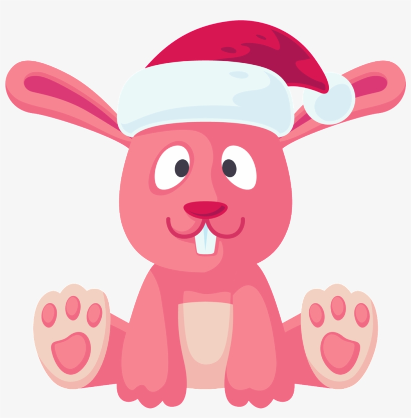 Christmas Hat Bunny Png Transparent - Portable Network Graphics, transparent png