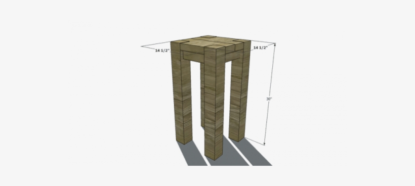 Free Woodworking Plans To Build A Crate & Barrel Inspired - Diy 4x4 Bar Stool, transparent png