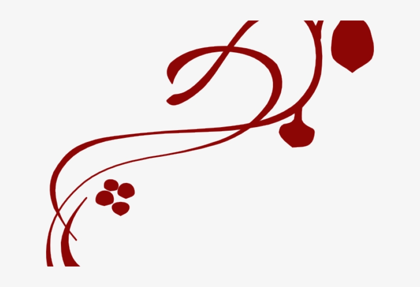 Swirls Clipart Maroon - Line Decorations Clip Art, transparent png