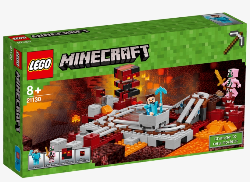 Lego Minecraft Nether Railway, transparent png