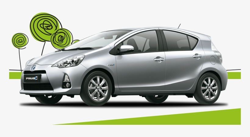 Prius C 3 4 Silver Pearl 04 04 - Toyota Prius C, transparent png