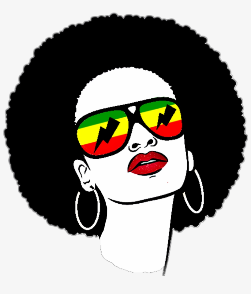 Sunnglasses Rasta Rastagirl Lunette Afro Vertjaunerouge - Afro Clipart Free, transparent png