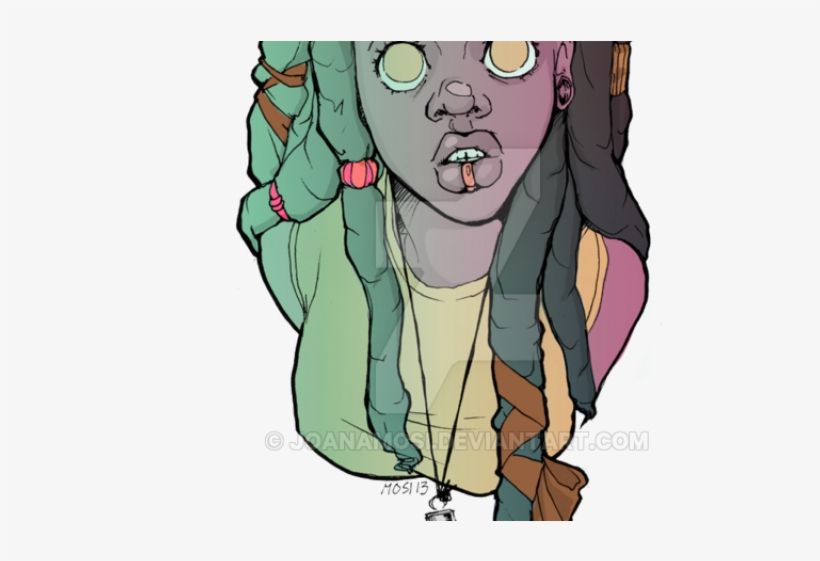 Rastas Clipart Woman - Rasta Drawing, transparent png