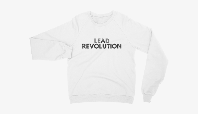 White Lead A Revolution Unisex Crewneck Sweater - Long-sleeved T-shirt, transparent png