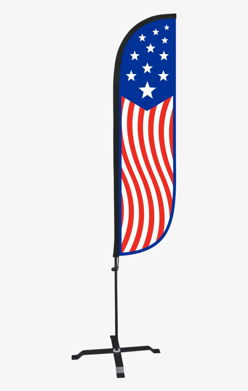 5ft American Flag Old Glory 2 Feather Flag X Stand - Lookourway Happy Holidays Snow Flakes Feather Flag, transparent png