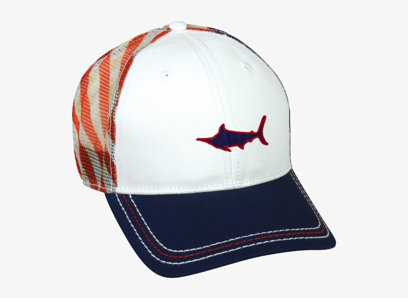 Marlin American Flag Mesh Back Hat, Hat - Outdoor Cap Usa-900m Flag Mesh Back - White/american, transparent png