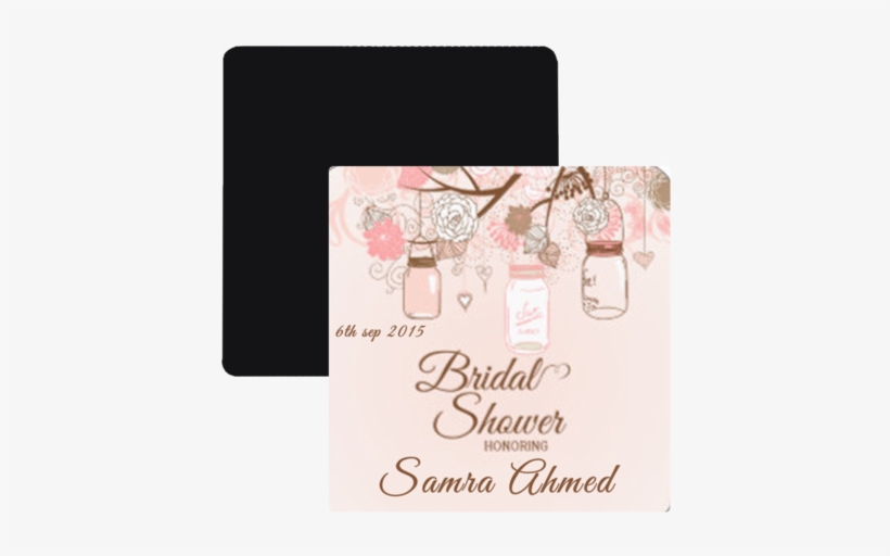 Photo Magnet - Mason Jars Invitation Vector, transparent png