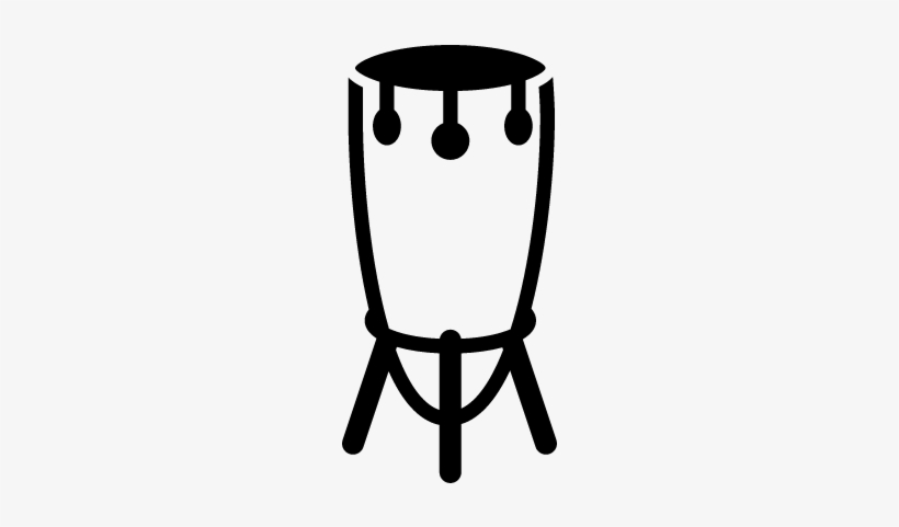 African Tall Drum With Stand Vector - African Art Icons Png, transparent png