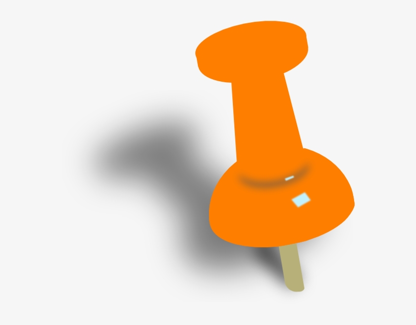 Orange Push Pin Png, transparent png