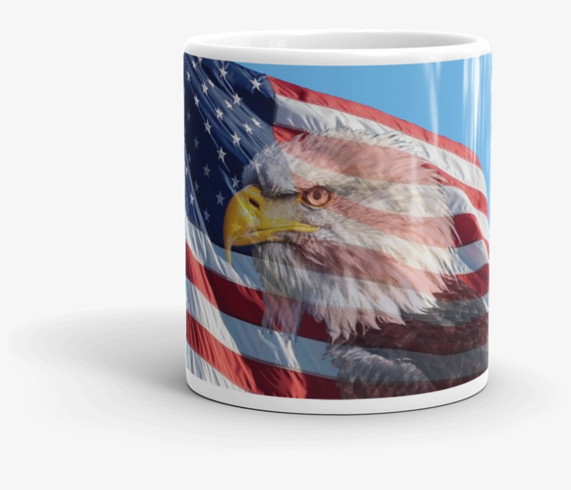 Usa Flag With Bald Eagle - Premium Textil-leinwand 75 Cm X 50 Cm Quer Weißkopfseeadler, transparent png