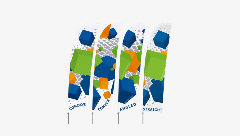 Bowflag® Blade Flag Is Offered In 4 Different Shapes - Map, transparent png