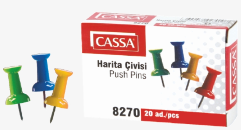 Cassa Push Pins Rgs Supplies Malta, Stationery Consumables - Cassa 8110 Pvc Kaplı Renkli Ataş 28 Mm, transparent png