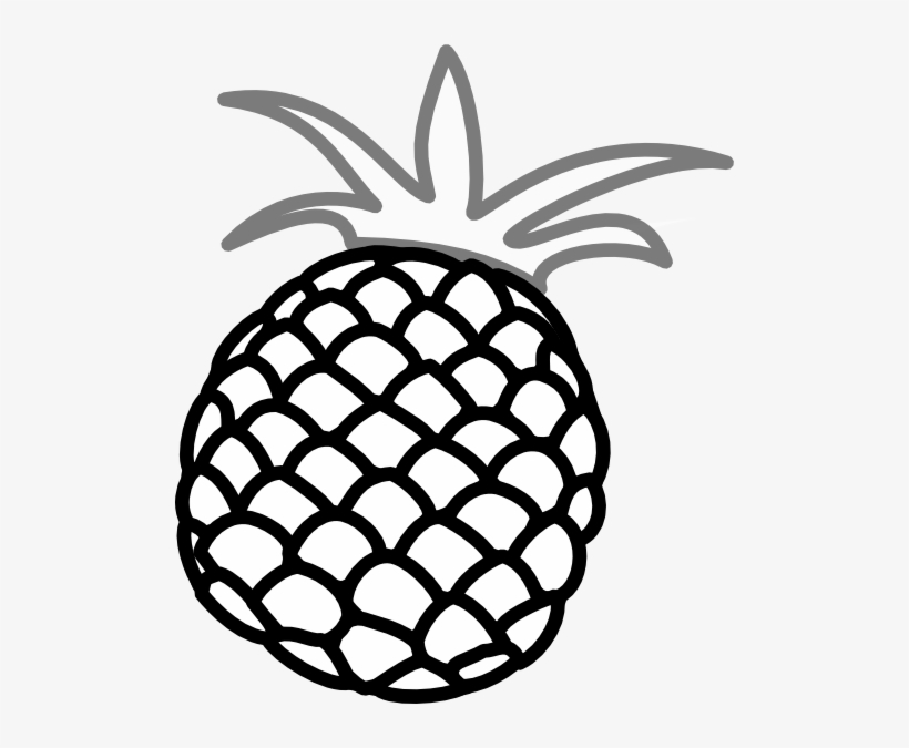 How To Set Use Pineapple Grey 2 Clipart - Pineapple Clipart Black And White Png, transparent png