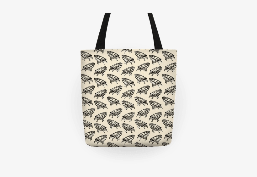 Cool Cicada Pattern Tote - Cool Cicada Pattern Tote Bag: Funny Tote Bag From Lookhuman., transparent png