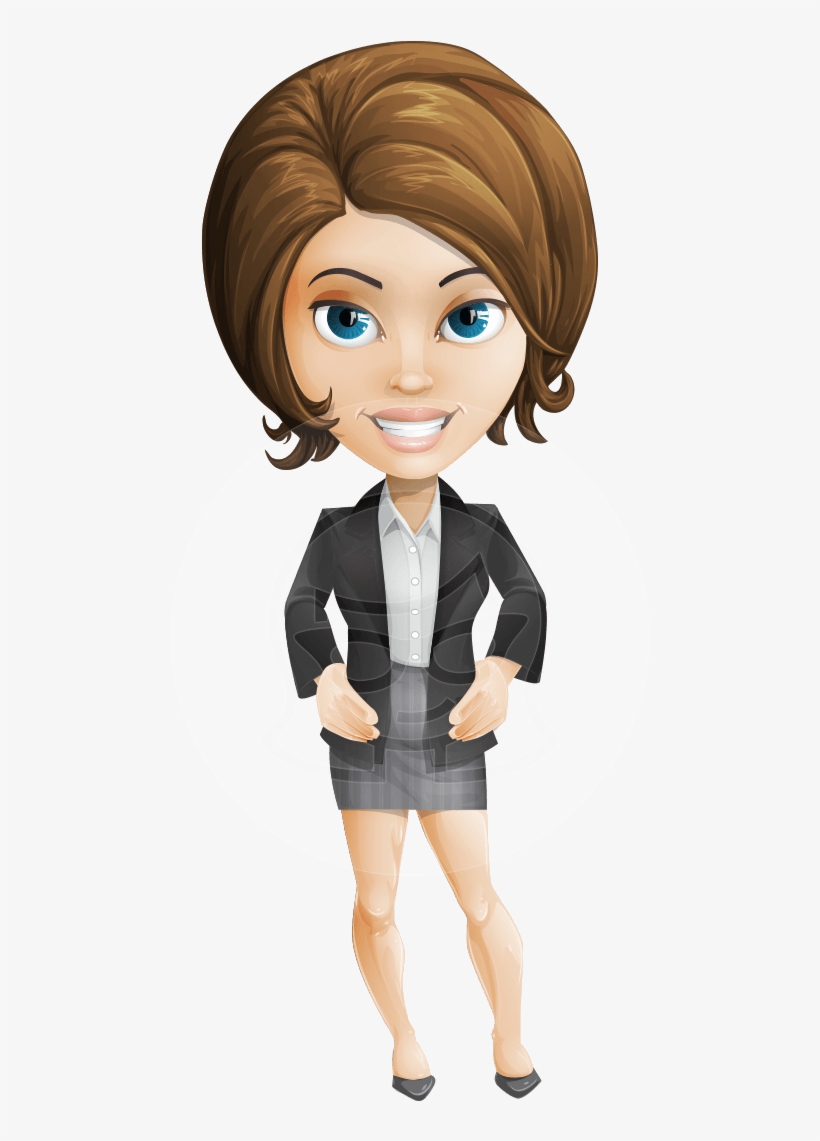 Business Woman Vector Png Download - Cartoon, transparent png