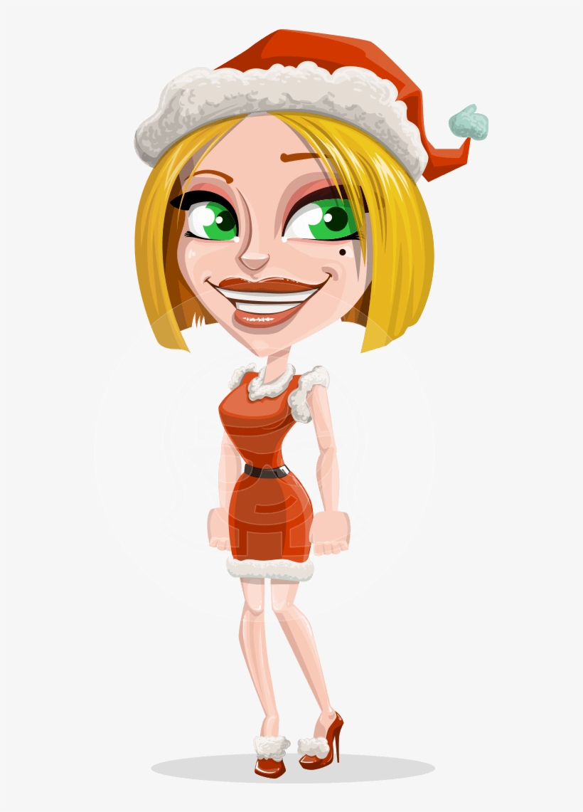 A Woman Vector Cartoon Character With A Beauty Mark - Cartoon, transparent png