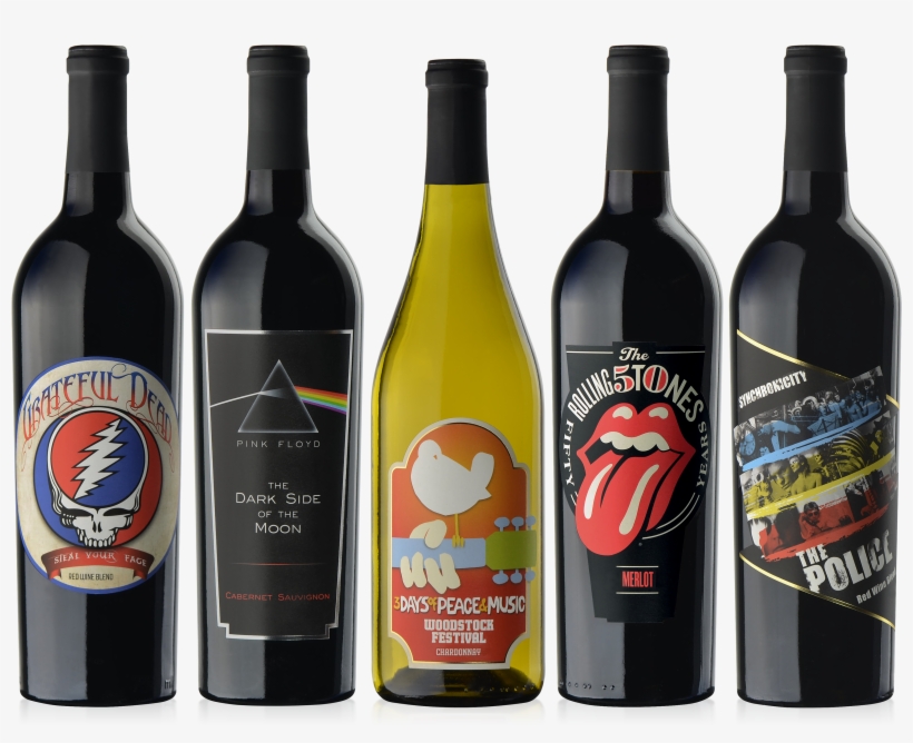 Wine Label Designs - Wines That Rock Rolling Stones 40 Licks Merlot 2012, transparent png