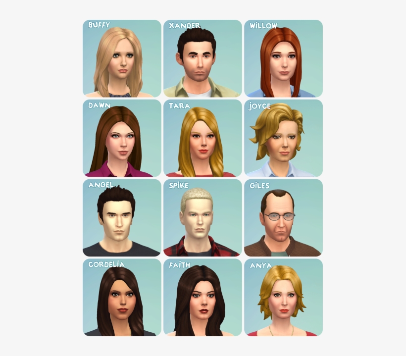 2irb1x1 - Buffy Summers Sims 4, transparent png