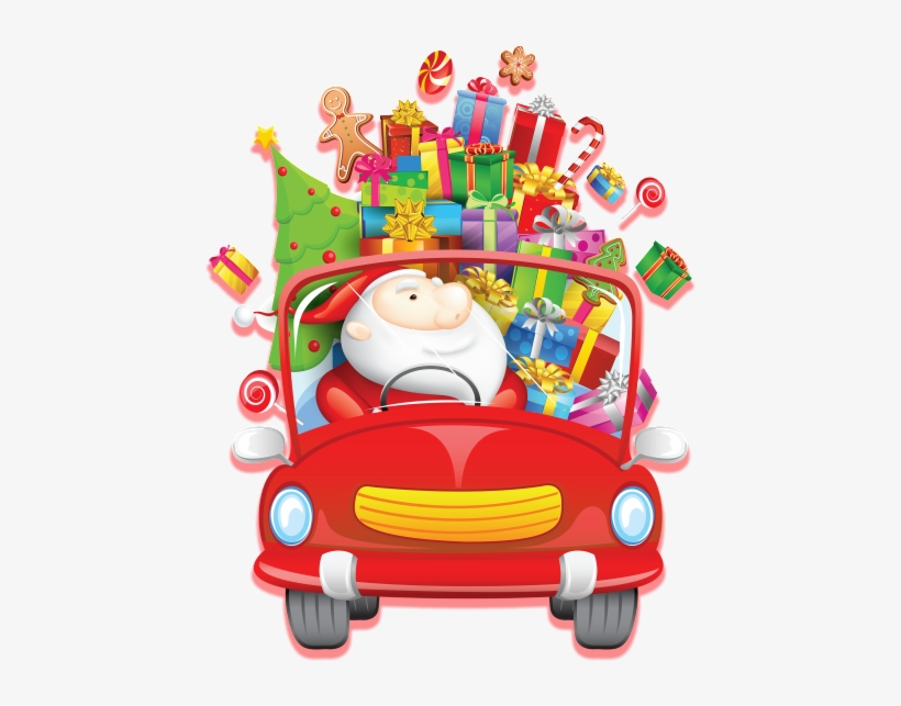Hand Drawn Cartoon Santa Claus Png - Доставка Елок, transparent png