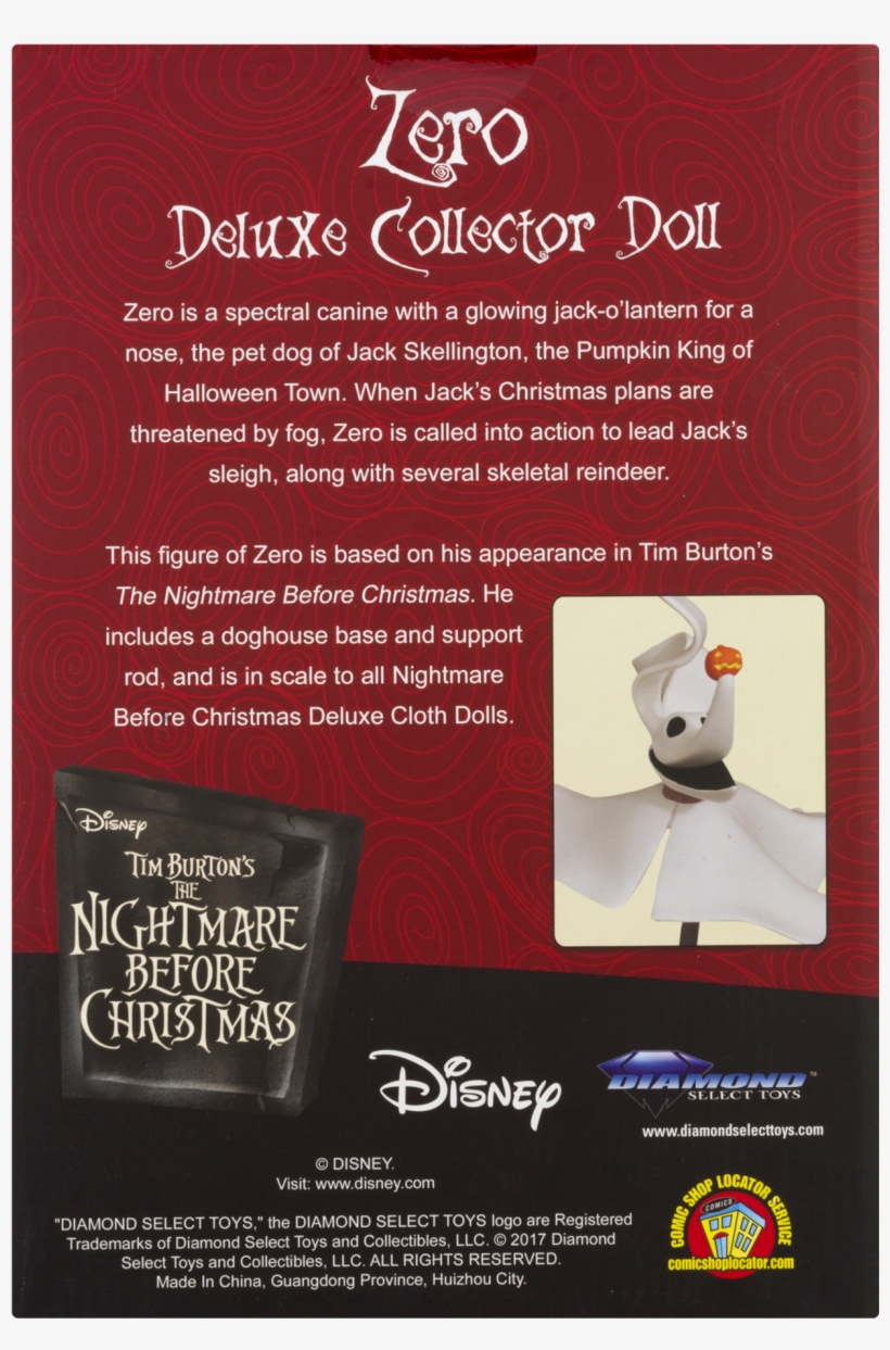 Diamond Select Toys Nigtmare Before Christmas Zero - Nightmare Before Christmas, transparent png