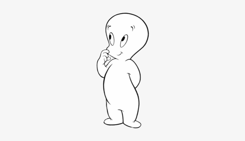Cute Casper - Casper Coloring Pages, transparent png