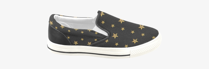 Twinkle Twinkle Little Star Gold Stars On Black Women's - Slip-on, transparent png