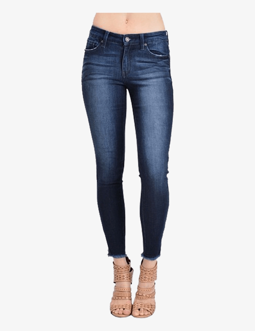Jeans With Fringed Ankles, transparent png