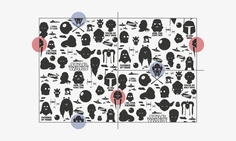 To Complete The Work I Wanted To Add A Background, - Simple Star Wars Pattern, transparent png