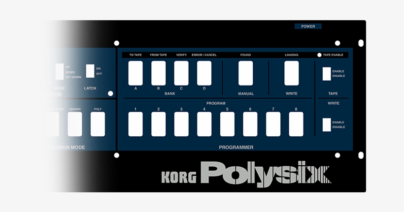 Korg Polysix Overlay, transparent png