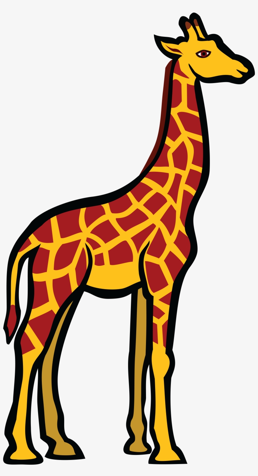 Free Clipart Of A Giraffe - Coloured Picture Of Giraffe, transparent png