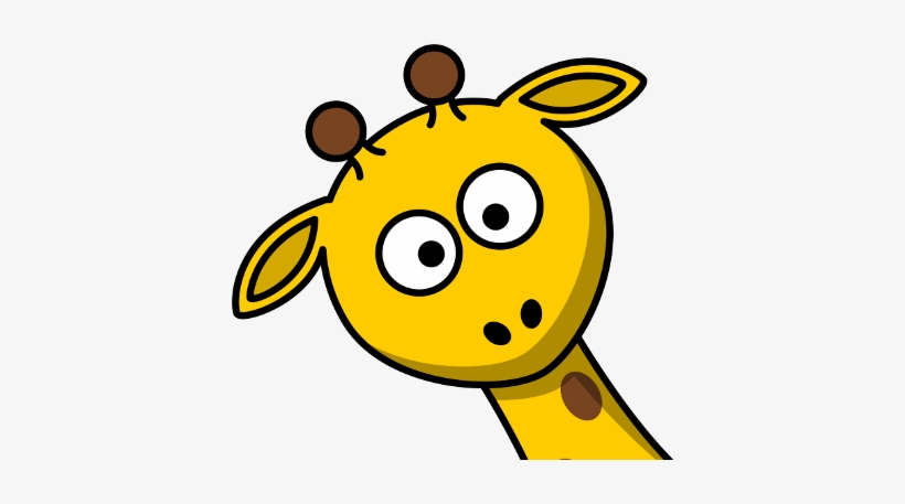 Giraffe Head Tilted - Hawaiian Giraffe Cartoon Shower Curtain, transparent png