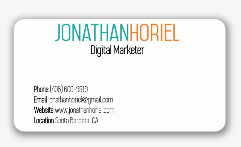 Jonathan Horiel Business Cards - Marketing, transparent png