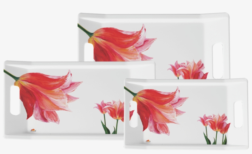 3 Pc Trendy Tray Set - Lily, transparent png