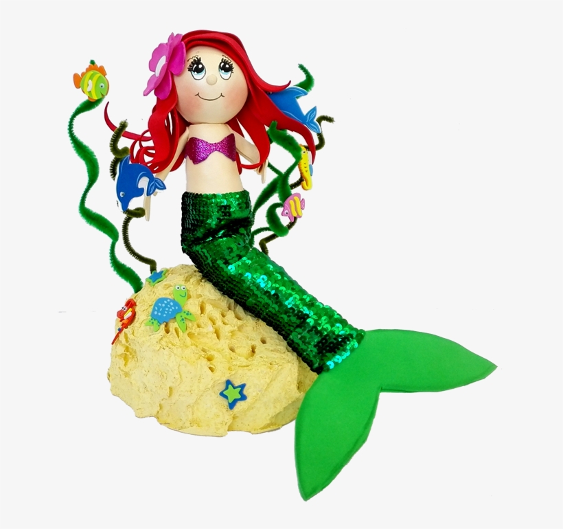 Centro De Mesa Sirenita - Doll, transparent png