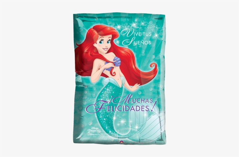 Princesa Sirenita Juniorshape Globo Metálico - Caderno Colegial Capa Dura Tilibra Princesas 8 Matérias, transparent png