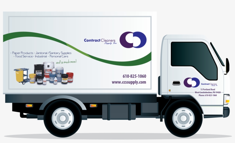 Contract Cleaners Supply Delivery - Truck Vector, transparent png