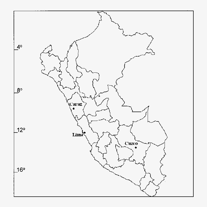 Map Of Peru Indicating The Sampled Regions - Map, transparent png