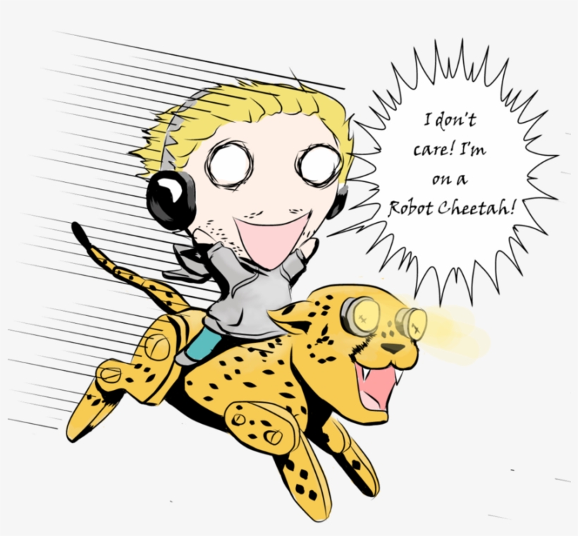 I'm On A Robot Cheetah By Mystressvulpes On Deviantart - Draw A Chibi Cheetah, transparent png