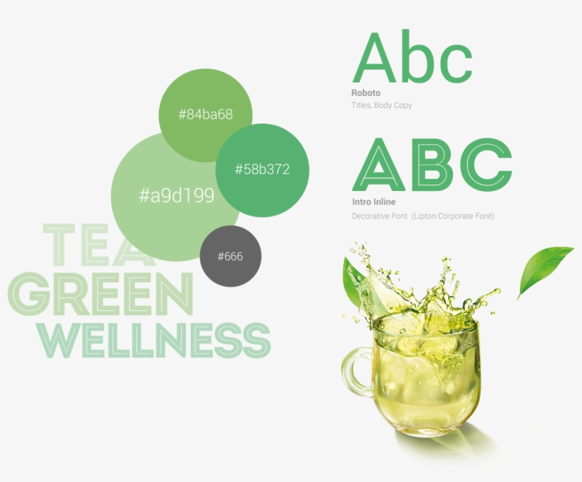 Lipton Go Green, Typography And Colors Significant - Design, transparent png