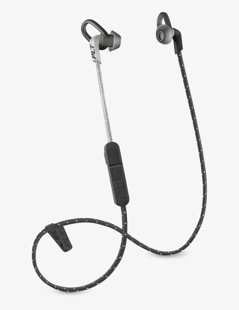 Backbeat Fit 300 Black As Worn - Plantronics Backbeat Fit 305 Blue, transparent png