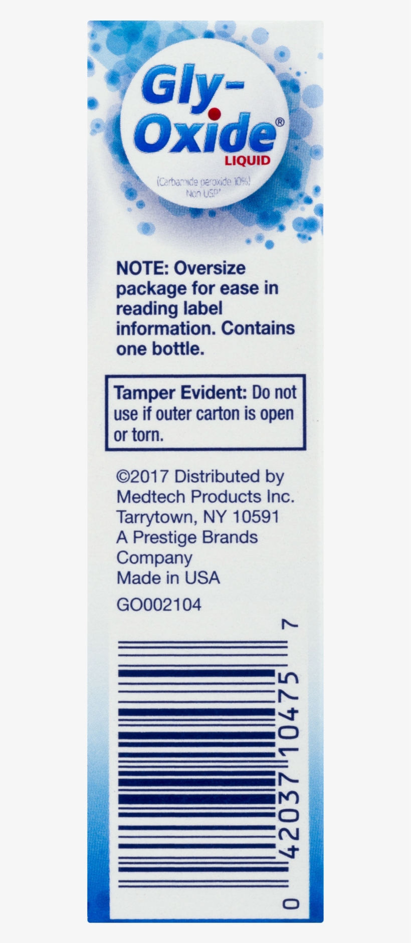 Gly Oxide Antiseptic Oral Cleanser - 0.5 Fl Oz Bottle - 1800x1800 PNG