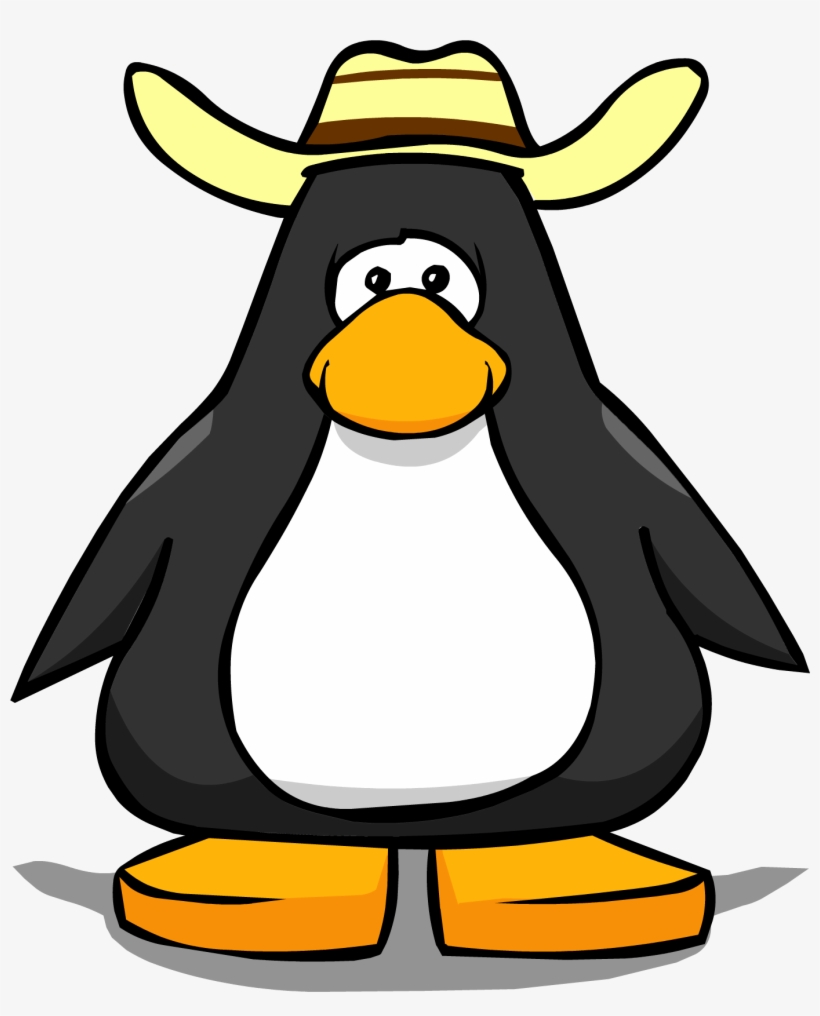 Tan Cowboy Hat Pc - Club Penguin Wearing Hat, transparent png