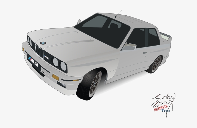 Clip Black And White Library E M Trace By - Bmw E30 M3 Png, transparent png