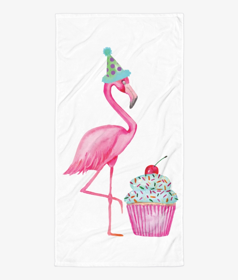 Fran The Birthday Flamingo Cupcake Towel - Flamingo Birthday T Shirt, transparent png