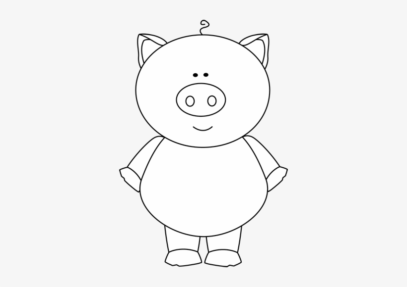 Black And White Pig Clip Art - Magnifying Glass, transparent png